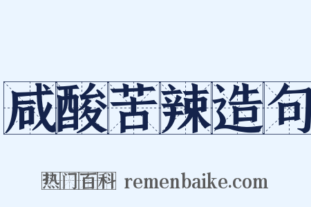 咸酸苦辣造句是什么意思的图片